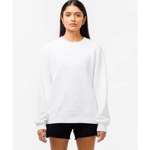 Sporty And Rich White Crewneck Sweater Long Sleeve Top XS